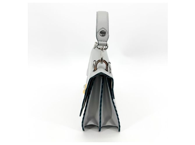 Fendi Kan I in pelle Medium Marrone - vista 3