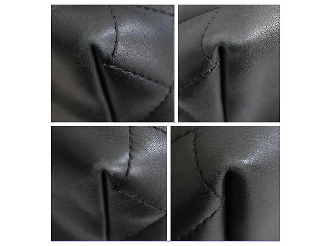 Chanel Borsa Bowling Feather Weight in Pelle Trapuntata Nero - vista 17