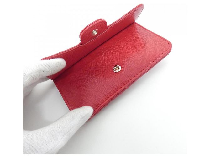Tarjetero Chanel Timeless Classic Line Roja - vista 4