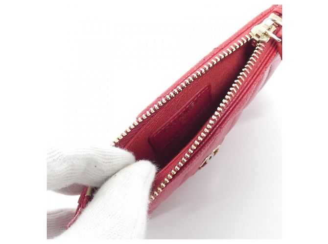 Tarjetero Chanel Timeless Classic Line Roja - vista 5