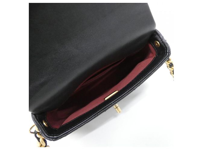 Borsa a tracolla Chanel AS2733 in pelle di agnello nera Nero - vista 7