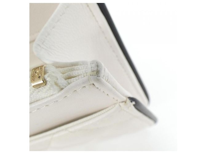 Portafoglio a spalla con catena in pelle bianca Chanel Bianco - vista 10