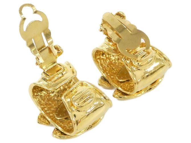 Chanel Gold Clip-On Ohrringe Golden - Ansicht 3