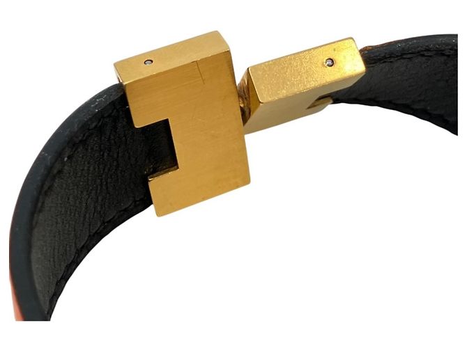 Hermès Bracciale con Charm Reversibile Hermes Roulie Nero Arancione - vista 3