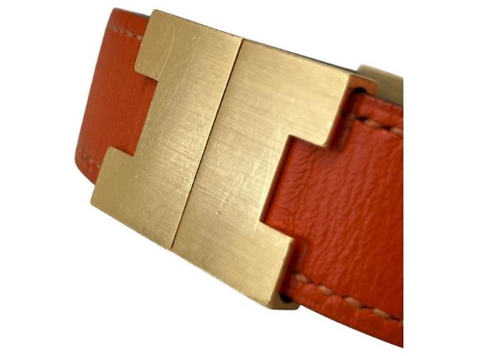 Hermès Bracciale con Charm Reversibile Hermes Roulie Nero Arancione - vista 7