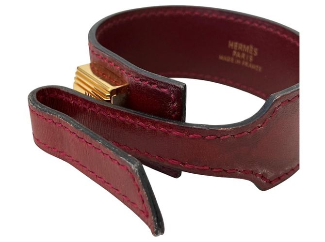 Hermès Pulsera Charm Artemis de cuero Hermes en rojo Roja - vista 3