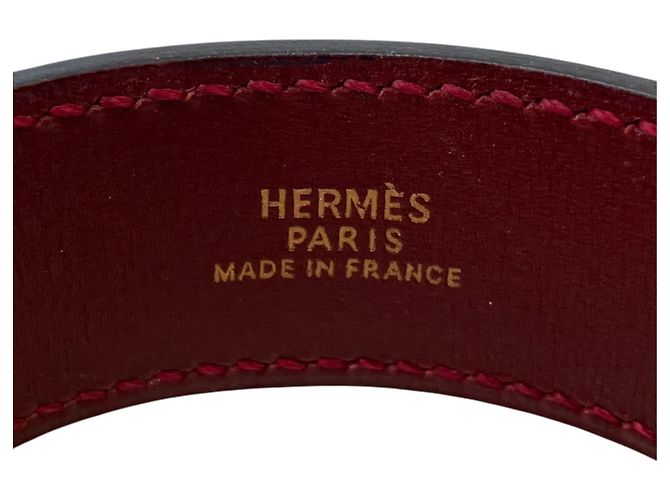 Hermès Pulsera Charm Artemis de cuero Hermes en rojo Roja - vista 4