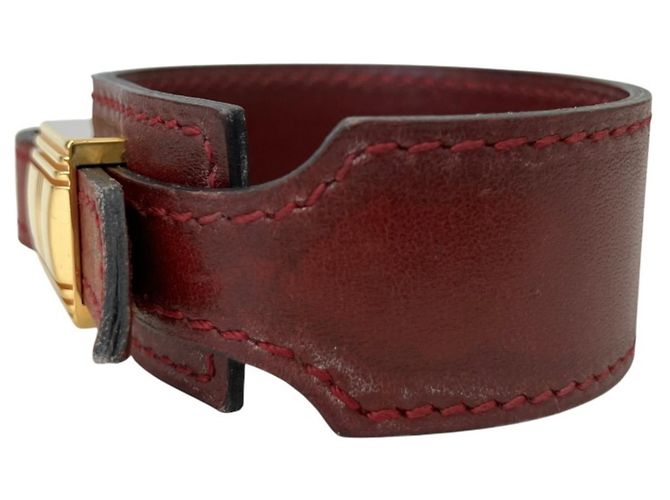 Hermès Pulsera Charm Artemis de cuero Hermes en rojo Roja - vista 5