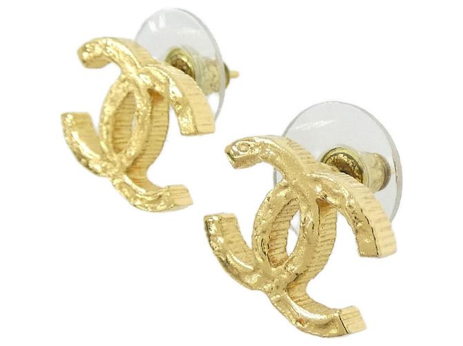 Pendientes de botón Chanel ABC502 Gold Dorado - vista 2