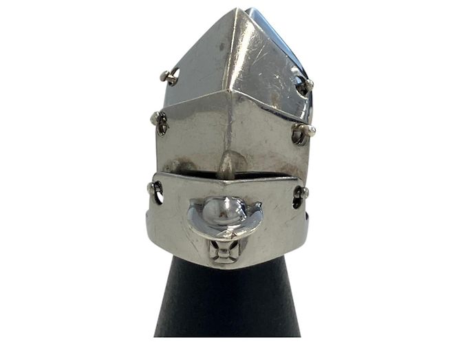 Vivienne Westwood Armor Band Ring Set Schwarz Silber - Ansicht 2