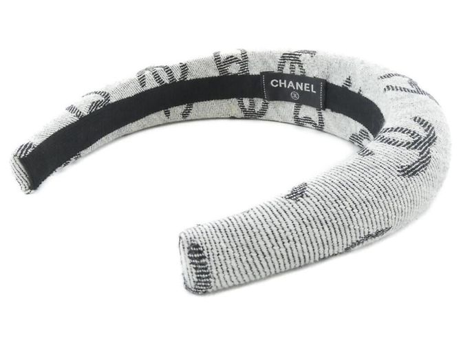 Fascia per capelli Chanel AA8272 in cotone grigio Marrone - vista 2