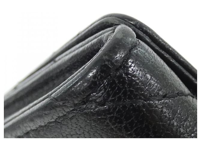 Cartera bi-fold Chanel 82399 de cuero negro - vista 3
