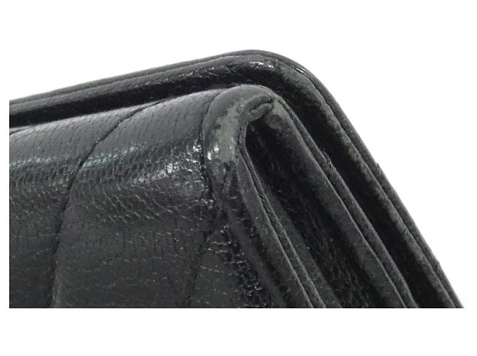Cartera bi-fold Chanel 82399 de cuero negro - vista 4