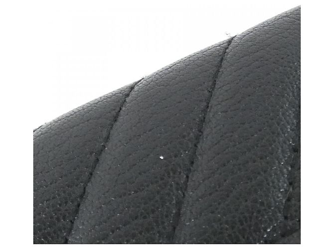 Cartera bi-fold Chanel 82399 de cuero negro - vista 6