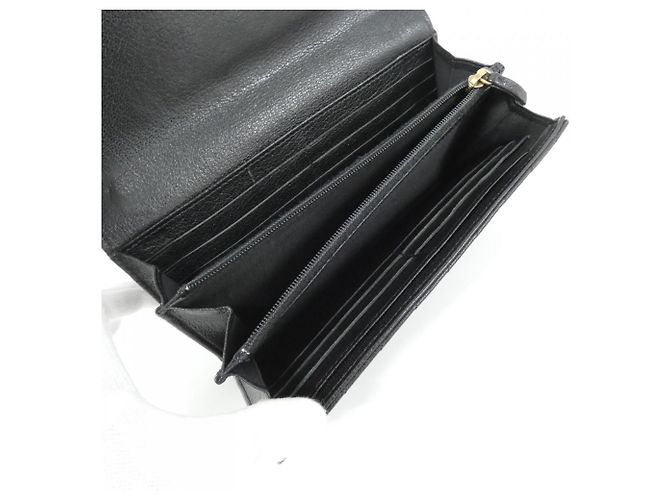 Cartera bi-fold Chanel 82399 de cuero negro - vista 8