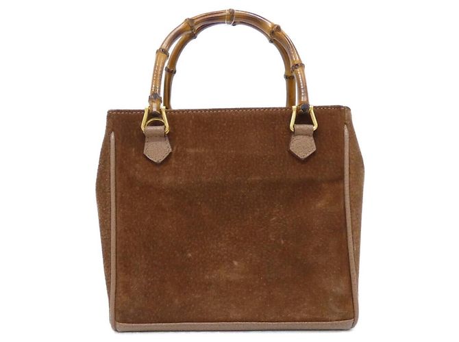 Bolso de gamuza marrón Gucci Castaño - vista 2