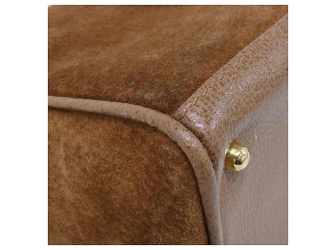 Bolso de gamuza marrón Gucci Castaño - vista 3