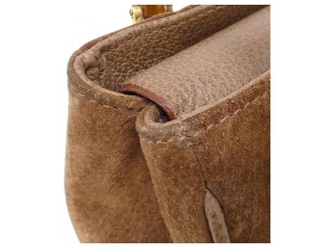 Bolso de gamuza marrón Gucci Castaño - vista 4