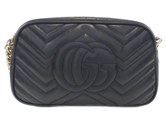 Borsa a tracolla Gucci GG Marmont Nero - vista 2