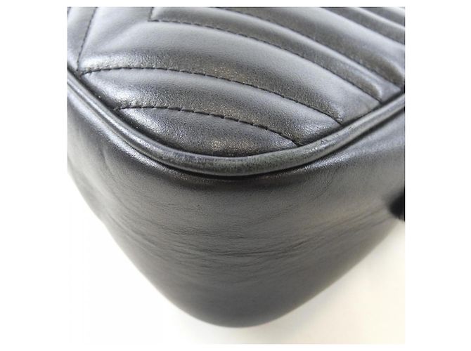 Borsa a tracolla Gucci GG Marmont Nero - vista 3