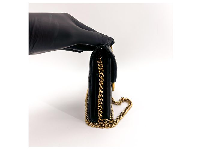 Gucci GG Marmont Chain Matelasse Leather Mini Nero - vista 3