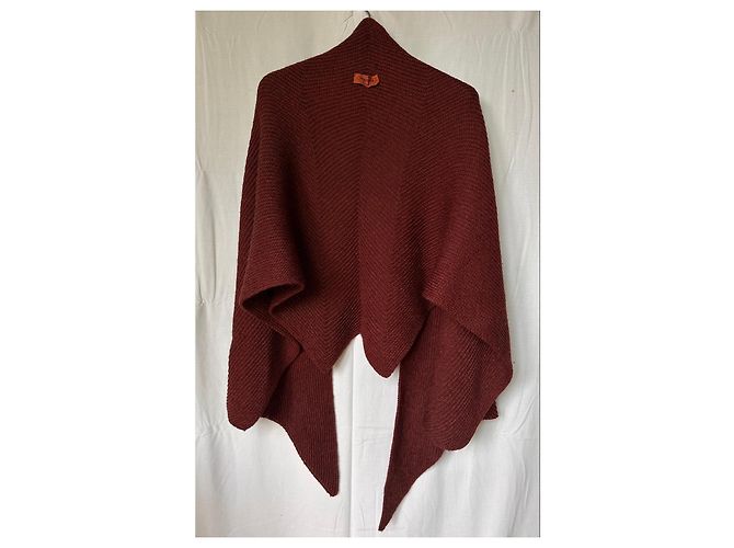 Missoni Poncho de lana marrón Castaño - vista 2
