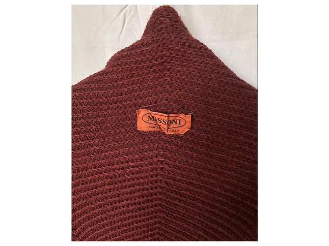 Missoni Poncho de lana marrón Castaño - vista 3