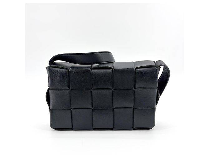 Bottega Veneta Cassette Maxi Intrecciato Patent Candy Nero - vista 2