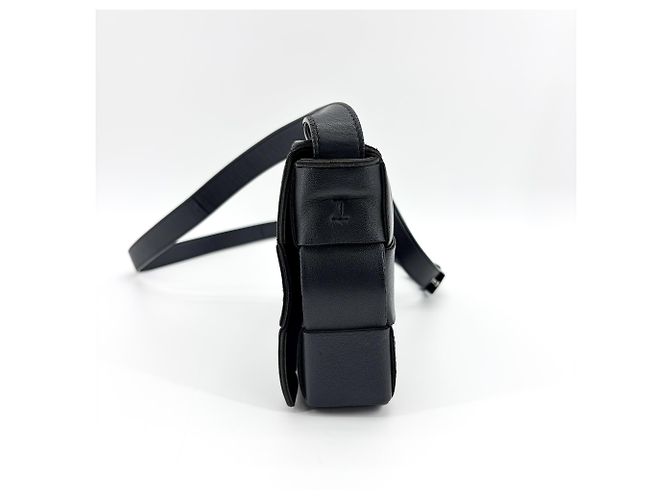 Bottega Veneta Cassette Maxi Intrecciato Patent Candy Nero - vista 3