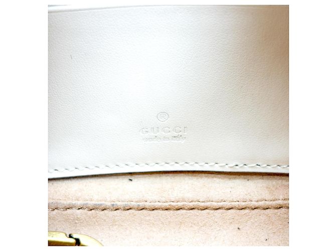 Gucci GG Marmont Half Moon Hobo Matelasse Leather Mini Bianco - vista 6