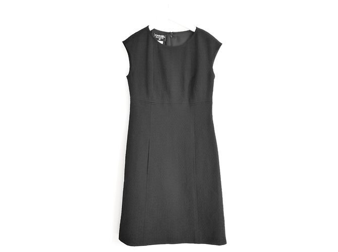 Timeless Vestido Chanel Cruise 1997 de algodón texturizado negro - vista 2