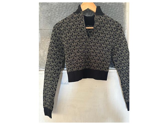 Pull à col roulé monogramme Michael Kors - Doré et Noir - vue 3