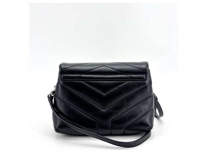 Autre Marque Saint Laurent Loulou Matelasse Chevron Leather Toy Nero - vista 2