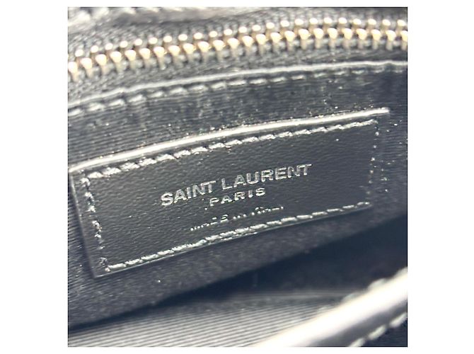 Autre Marque Saint Laurent Loulou Matelasse Chevron Leather Toy Nero - vista 6