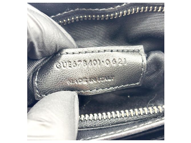 Autre Marque Saint Laurent Loulou Matelasse Chevron Leather Toy Nero - vista 7