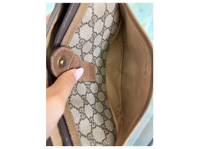 Borsa a tracolla Gucci GG Supreme Marrone Beige - vista 16