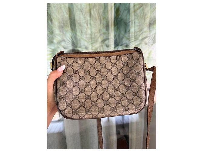 Borsa a tracolla Gucci GG Supreme Marrone Beige - vista 3