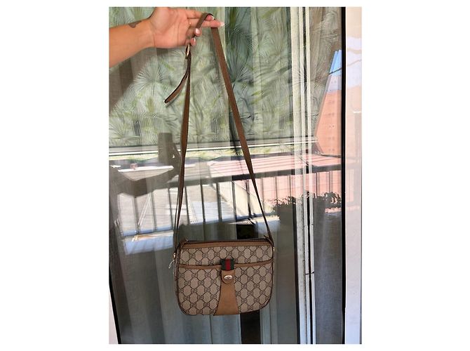 Borsa a tracolla Gucci GG Supreme Marrone Beige - vista 8
