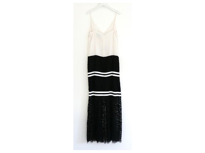 Chanel 17P Resort 'Cuba' Seiden-Spitzenkleid Schwarz Weiß - Ansicht 6