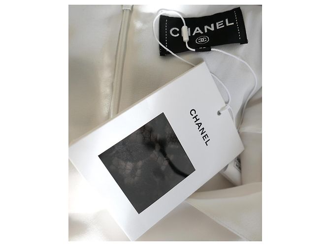 Chanel 17P Resort 'Cuba' Seiden-Spitzenkleid Schwarz Weiß - Ansicht 7