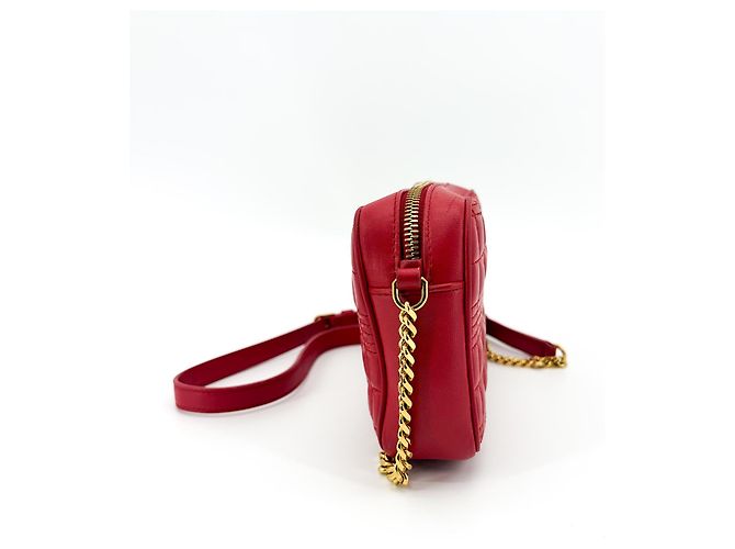Burberry TB Camera Quilted Leather Small D'oro - vista 3