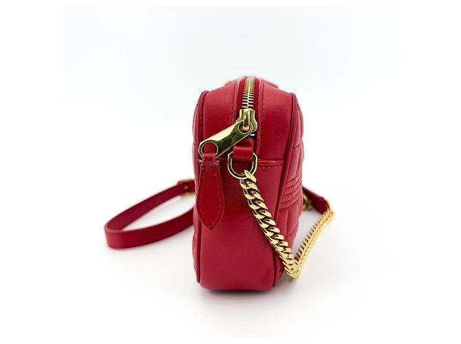 Burberry TB Camera Quilted Leather Small D'oro - vista 4