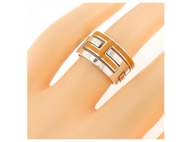 Ring Hermès Anel Hermes Move H em Prata 925 - vista 4
