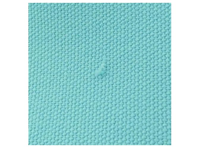 Autre Marque Bolsa de couro e lona azul Tiffany - vista 7