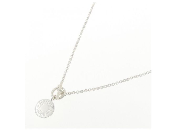 Hermès Colar Hermes Amulette H Confetti Prata - vista 2