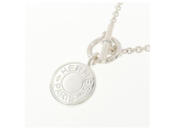 Hermès Colar Hermes Amulette H Confetti Prata - vista 3