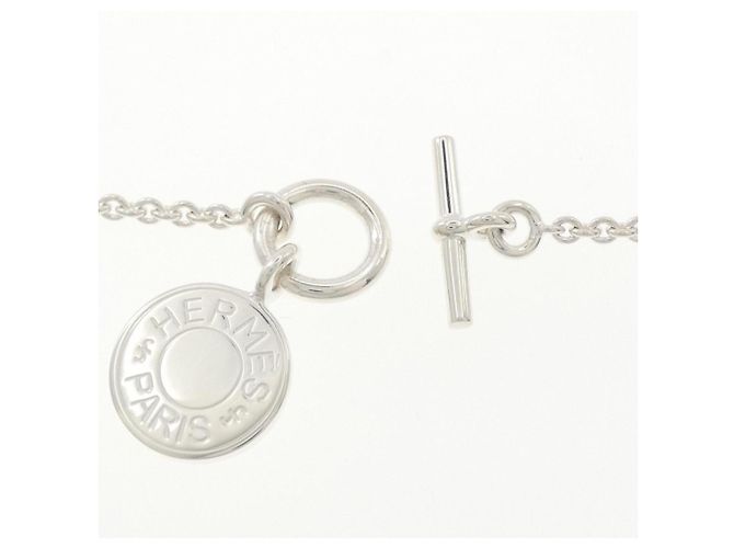 Hermès Colar Hermes Amulette H Confetti Prata - vista 5