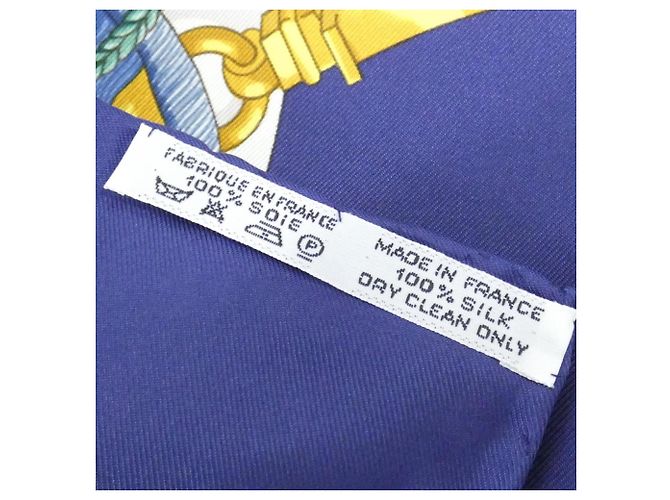 Hermès Hermes MEMOIRE D'HERMES Foulard Quadrato Muffler Bianco Blu - vista 3
