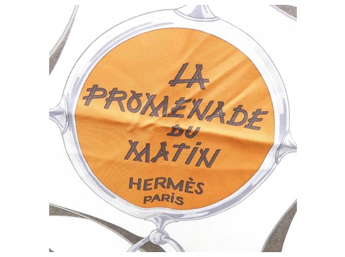 Hermès Hermes LA PROMENADE DU MATIN Seidentuch Lila - Ansicht 2