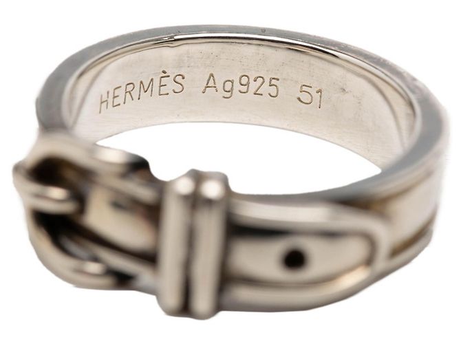Hermès Hermes Gürtelschlaufen-Ring aus Sterlingsilber - Ansicht 6